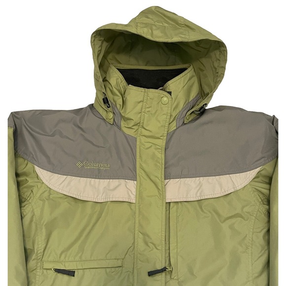 Columbia Jacket‎ Women Large Interchange Core Full Zip Green Gray Ski - Picture 3 of 10